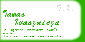 tamas kvasznicza business card